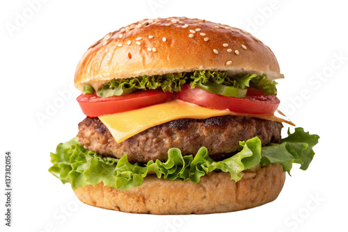 hamburger isolated on white