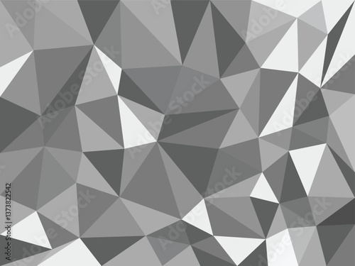 Monochrome Low Poly Geometric Pattern Background