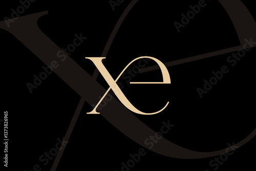 XE or EX letter logo icon design. Classic style luxury initials monogram.