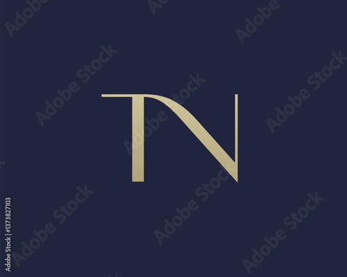 TN letter logo icon design. Classic style luxury initials monogram.
