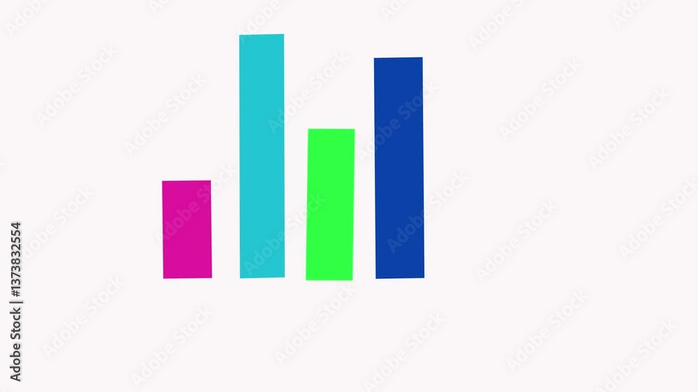 Colorful growth graph chart element animated stock video. Colorful growth graph chart element animated stock video.