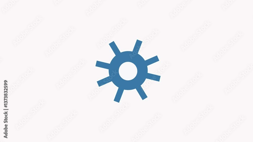 Rotating setting gear repair icon with white background animated video. Rotating setting gear repair icon with white background animated video.