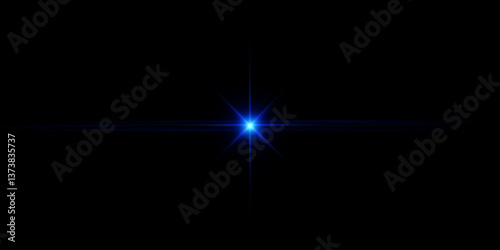 Glow effect. Blue glowing particles, stars. Vector illustration