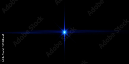 Glow effect. Blue glowing particles, stars. Vector illustration