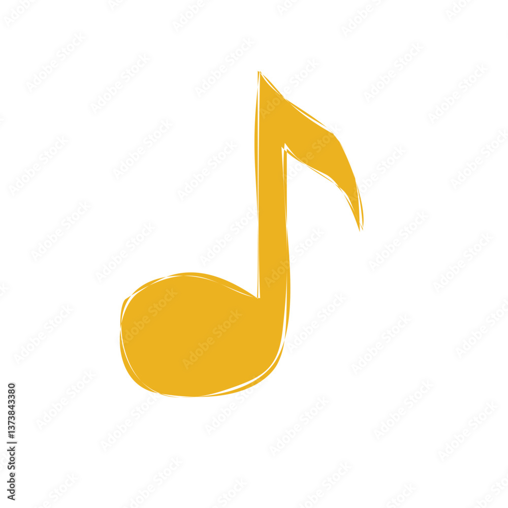 Obraz premium golden music note