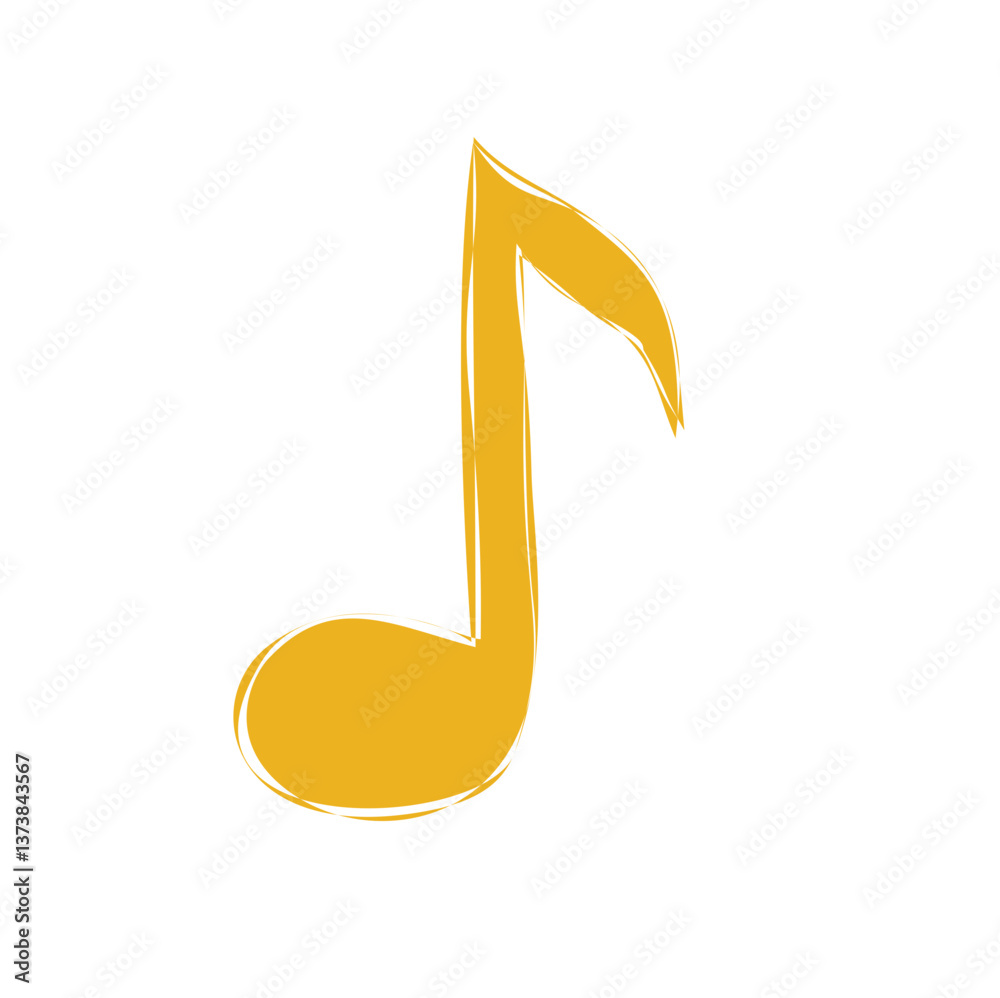Obraz premium golden music note