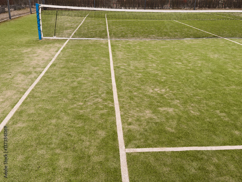 Wallpaper Mural field of artificial grass tennis court  Torontodigital.ca