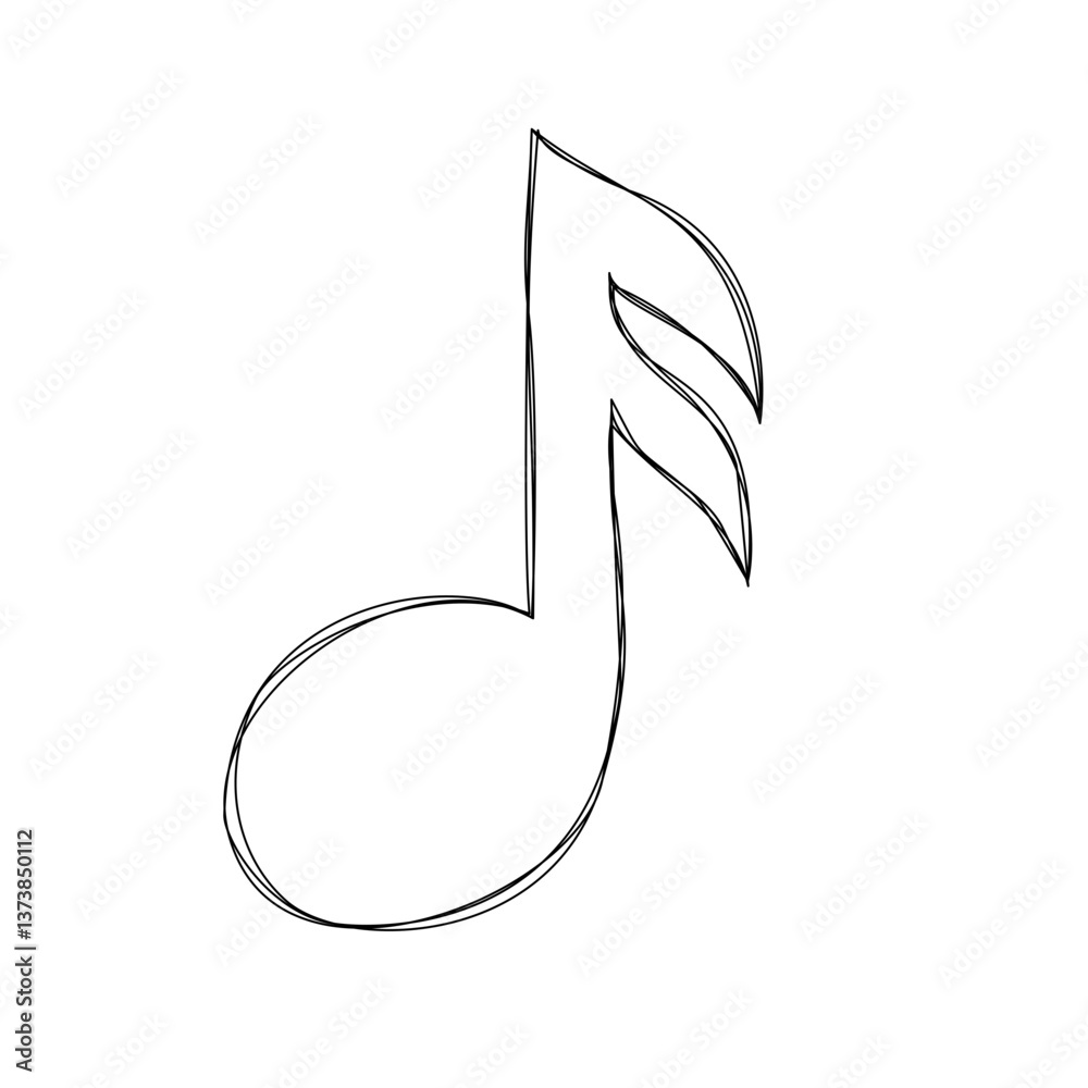 Music note doodle Music note doodle