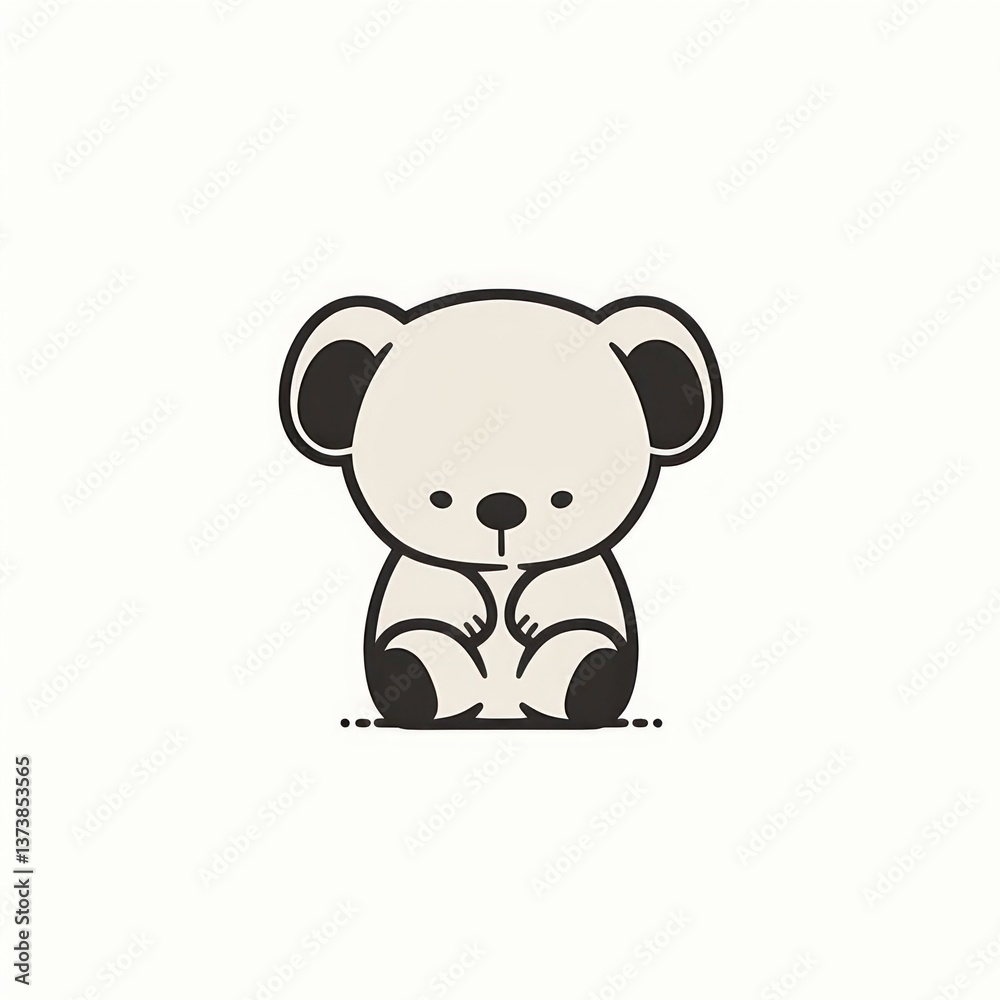 Fototapeta premium Koala Animal stencil cartoon toy.