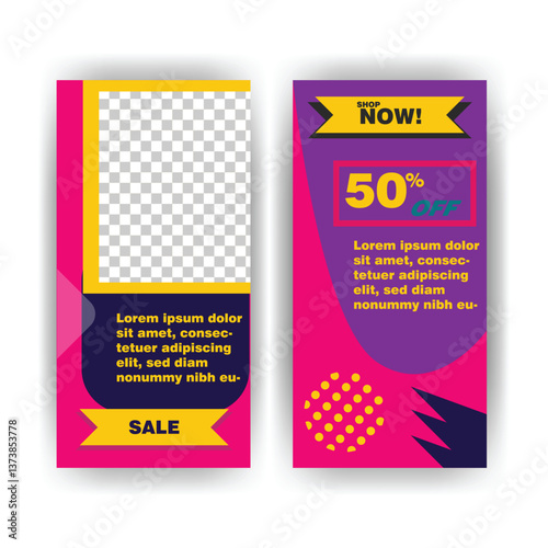 Sale Poster with 50% Off Promotion