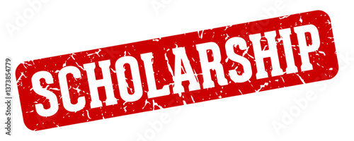 scholarship rectangular sign. scholarship stamp