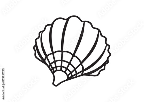 Seashell silhouette Vector