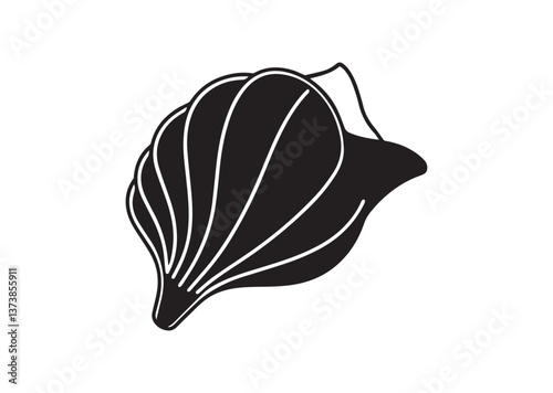 Seashell silhouette Vector