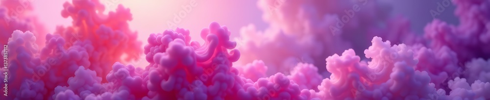 Fototapeta premium Soft pastel smoke in shades of pink and purple billowing in a mysterious pattern, moody, smoky