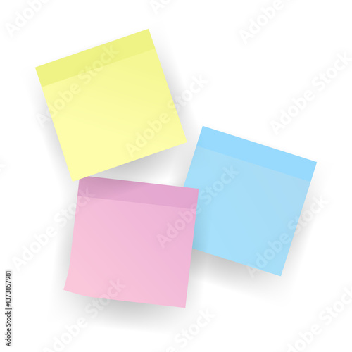 Obraz na płótnie Paper notes stickers. Place for memo messages on paper sheets. Blank sticky place for to do list and office notice or information board w salonie