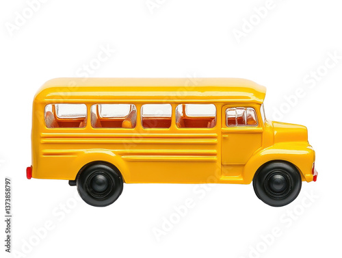 Isolated Yellow Toy School Bus