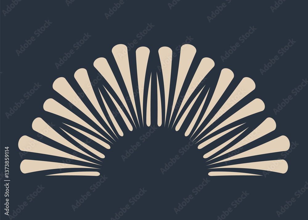 Sunburst firework explosion, bursting or light rays, linear drawing. trendy hand drawn retro isolated design element