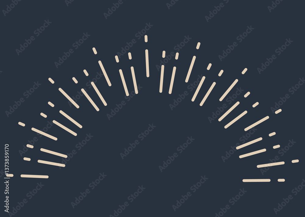 Sunburst firework explosion. Retro hand drawn sparkle. Bursting or light rays, linear drawing. trendy hand drawn retro isolated design element