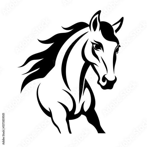 A professional horse head icon representing stables and equestrian facilities.