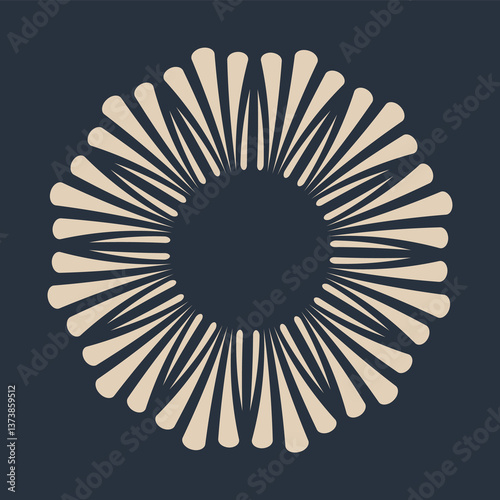 Obraz na płótnie Sunburst firework explosion, bursting or light rays, linear drawing. trendy hand drawn retro isolated design element w salonie