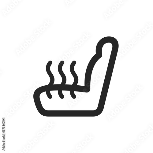 Car Seat Left Heated Outline