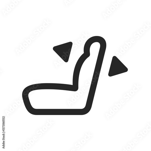 Car Seat Left Backrest Adjustment Outline