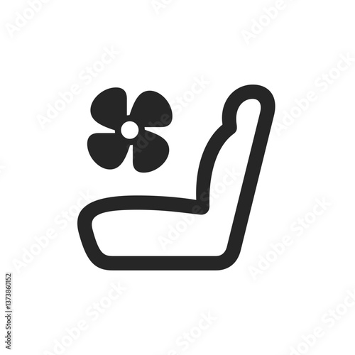 Car Seat Left Ventilation Outline