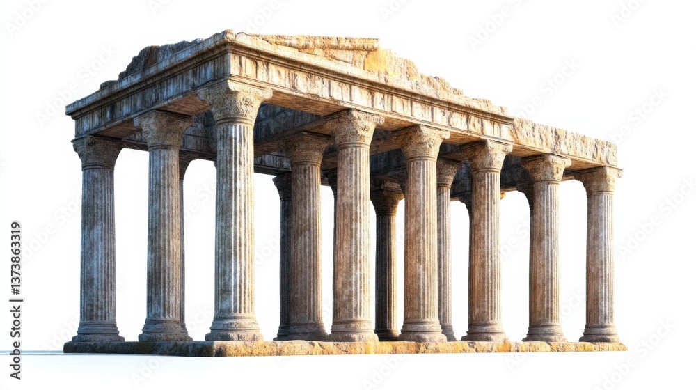 Fototapeta premium Ancient Stone Ruin Temple Structure - Majestic Historical Landmark