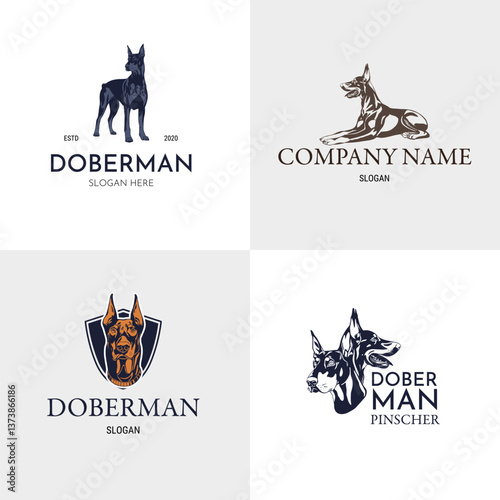 Doberman Pinscher Logo Collection