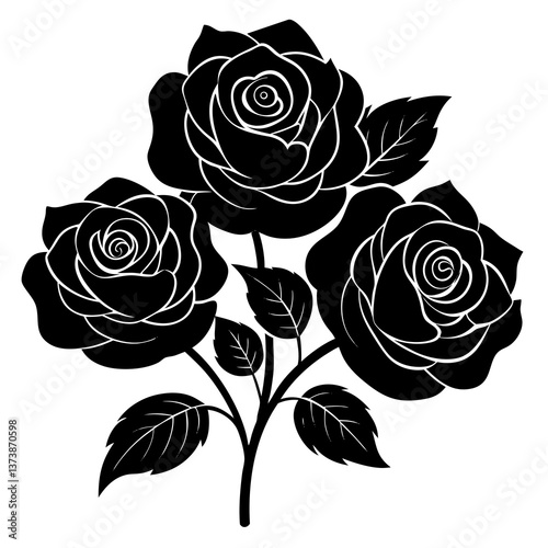 rose on black