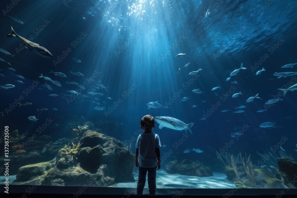 Fototapeta premium Fish underwater swimming watching.