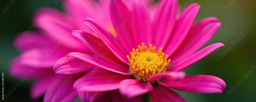 A close-up image of a vibrant pink flower showcasing a striking yellow center, flora, petals A close-up image of a vibrant pink flower showcasing a striking yellow center, flora, petals