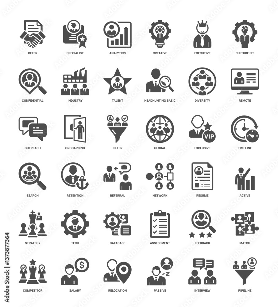 hr recruiting process collection icons, Network Referral Retention Search hr recruiting process collection icons, Network Referral Retention Search