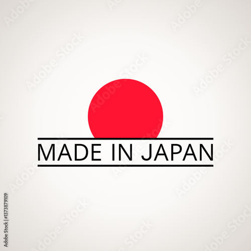Made in Japan - symbol from the Japanese flag