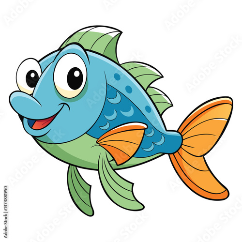 Minimalist Fish Design Vector Art