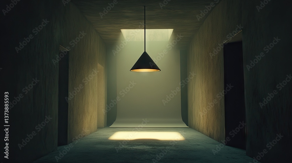 Studio setup showcasing a spotlight key light directed at a white backdrop