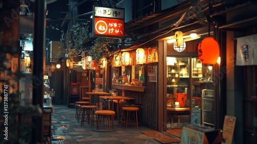 japanese izakaya front view of the restaurant
