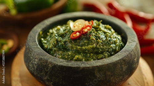 Fresh salsa with roasted poblano peppers