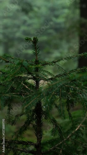 rain in the forest