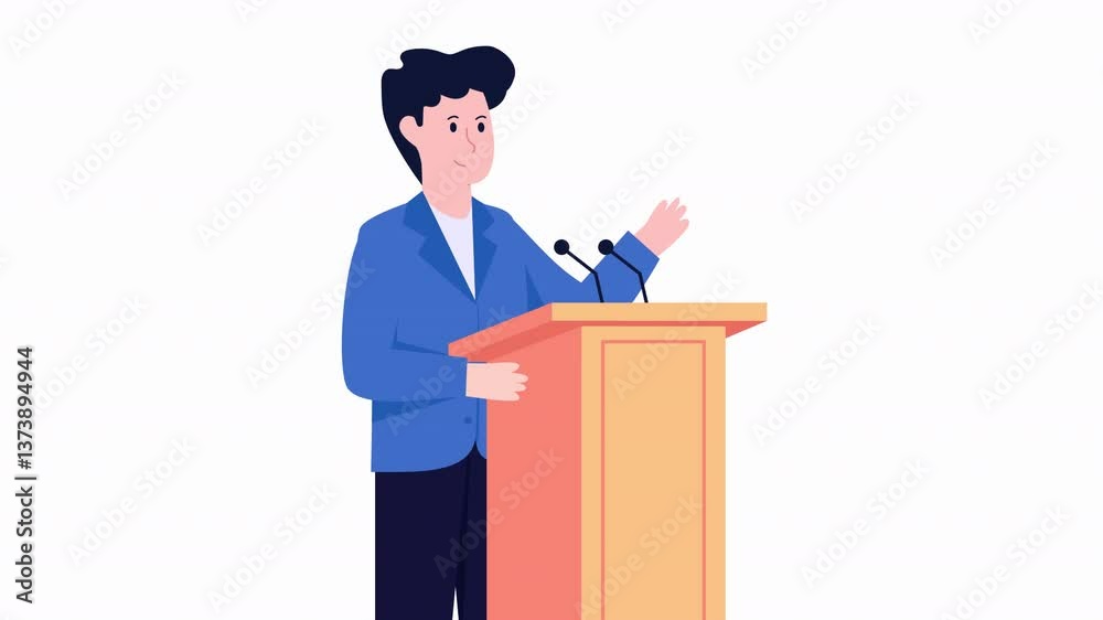 Host With Microphone Animation HD On Alpha Host With Microphone Animation HD On Alpha
