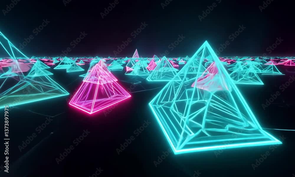 neon light geometri