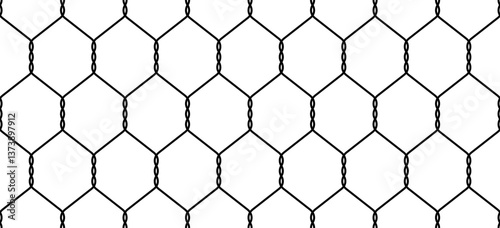 Chainlink fence. Steel wire chain link fence seamless pattern. Metal Wire Fence
