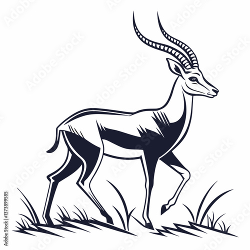 impala silhouette icon vector