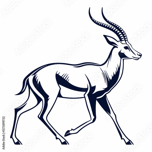impala silhouette icon vector
