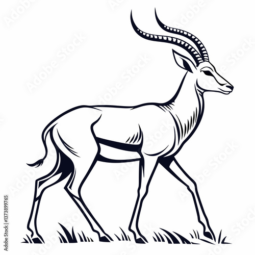 impala silhouette icon vector