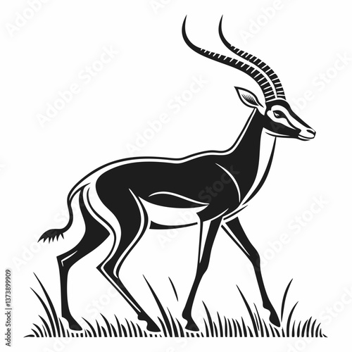 impala silhouette icon vector