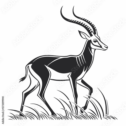 impala silhouette icon vector