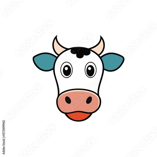 Wallpaper Mural funny cow head cartoon Torontodigital.ca