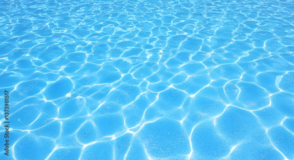 Obraz premium キラキラきらめく波の波紋、水面のイラスト