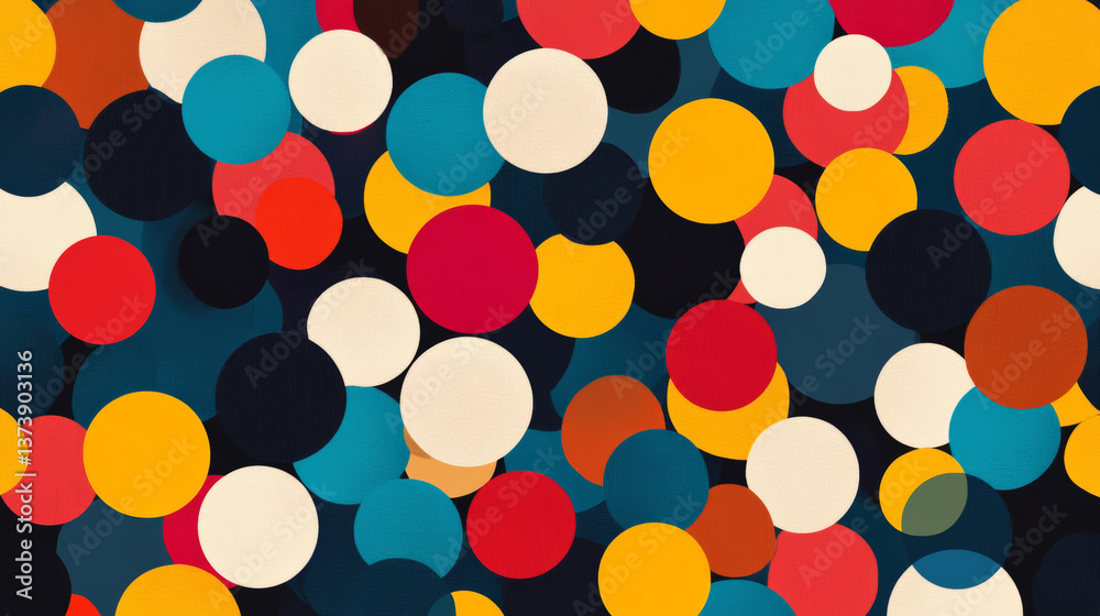 A playful, bright background featuring a vivid pattern of overlapping circles in various colors. A playful, bright background featuring a vivid pattern of overlapping circles in various colors.